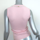 Prada Trompe L'oeil Sleeveless Sweater Top Pink Size 40
