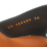 Saint Laurent Paloma 95 Espadrille Wedge Sandals Black Leather Size 38 NEW