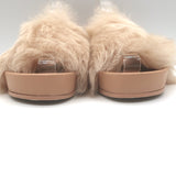 Jil Sander Toscana Shearling Slide Sandals Nude Size 39