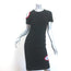 Victoria Beckham Cutout T-Shirt Dress Black Crepe Size 0 Short Sleeve Sheath