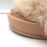 Jil Sander Toscana Shearling Slide Sandals Nude Size 39