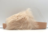 Jil Sander Toscana Shearling Slide Sandals Nude Size 39