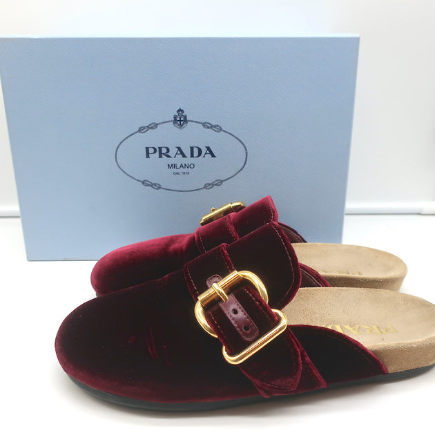 靴 PRADA Velvet Mules IMG_3995_e1d243ea-88e3-4a94-