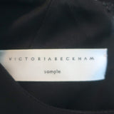 Victoria Beckham Cutout T-Shirt Dress Black Crepe Size 0 Short Sleeve Sheath