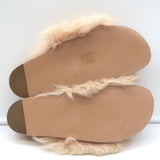 Jil Sander Toscana Shearling Slide Sandals Nude Size 39