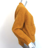 A.L.C. Cleveland Cardigan Mustard Alpaca-Blend Size Extra Small V-Neck Sweater