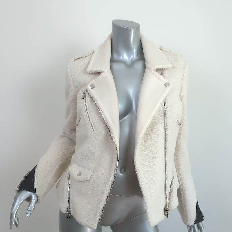 3.1 Phillip Lim Sherpa Biker Jacket Cream Size 6