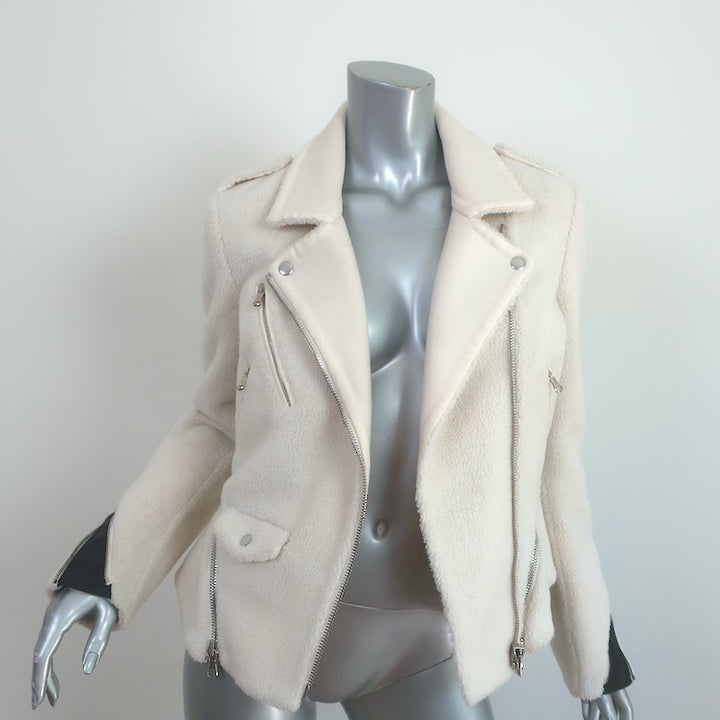 3.1 Phillip Lim Sherpa Biker Jacket Cream Size 6