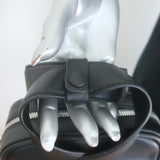 Courreges Loop Tote Bag Black Leather Small Crossbody NEW