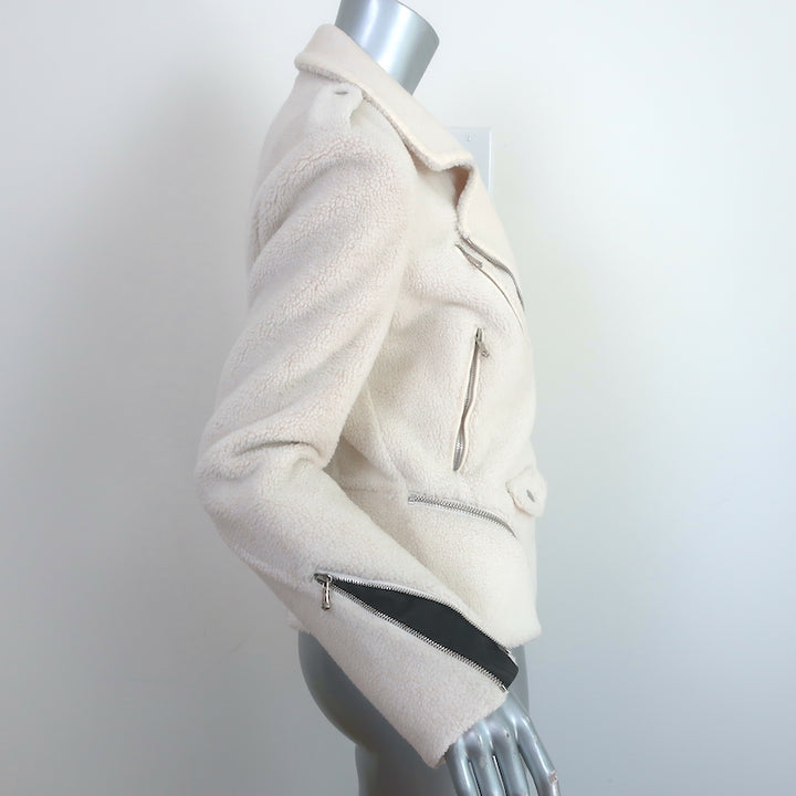 3.1 Phillip Lim Sherpa Biker Jacket Cream Size 6