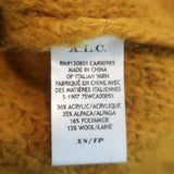 A.L.C. Cleveland Cardigan Mustard Alpaca-Blend Size Extra Small V-Neck Sweater