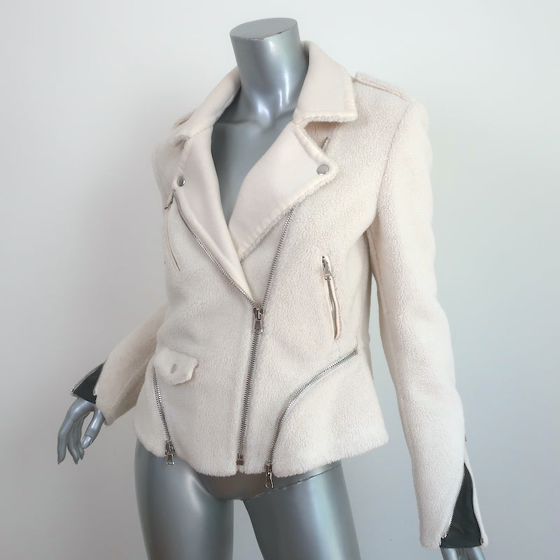 3.1 Phillip Lim Sherpa Biker Jacket Cream Size 6