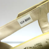 Salvatore Ferragamo Ida Cork Platform Wedge Sandals Yellow Suede Size 38.5