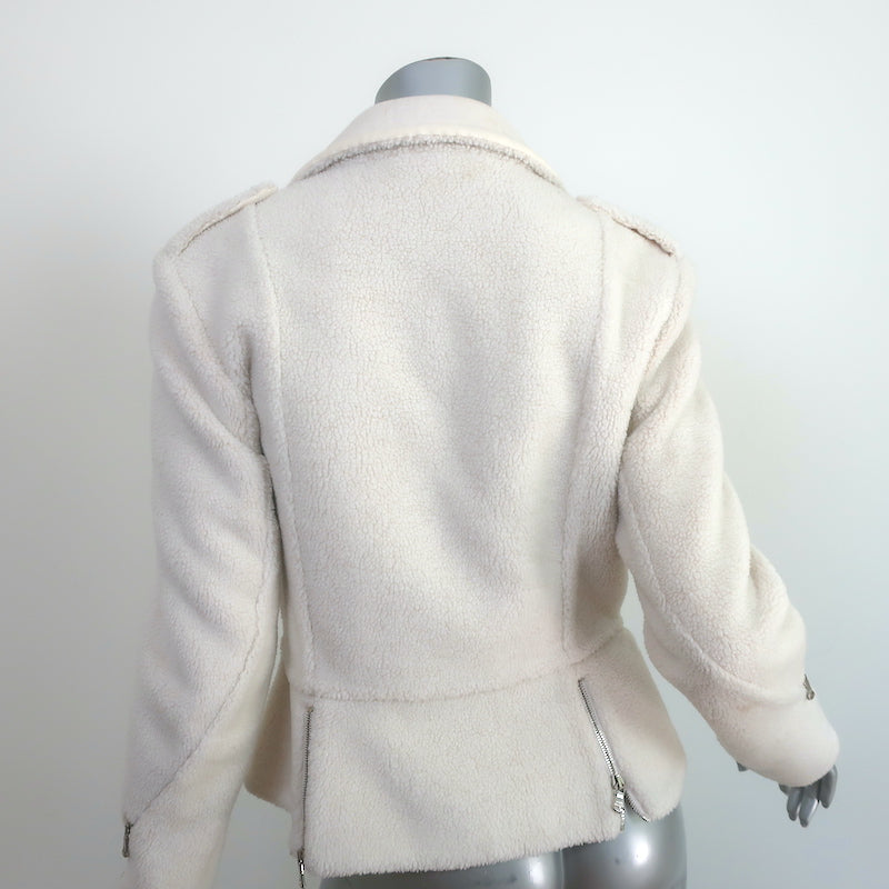 3.1 Phillip Lim Sherpa Biker Jacket Cream Size 6