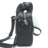 Courreges Loop Tote Bag Black Leather Small Crossbody NEW