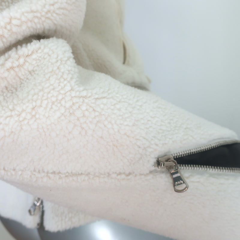3.1 Phillip Lim Sherpa Biker Jacket Cream Size 6