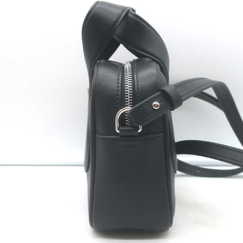 Courreges Loop Tote Bag Black Leather Small Crossbody NEW