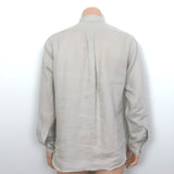 Vince Long Sleeve Linen Button Down Shirt Pumice Rock Size Medium