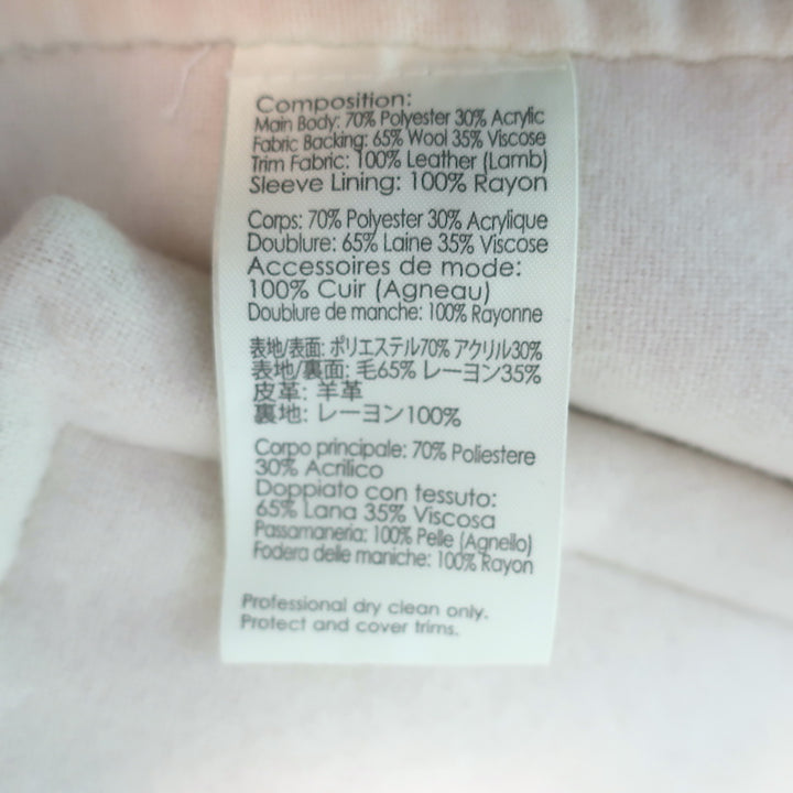 3.1 Phillip Lim Sherpa Biker Jacket Cream Size 6