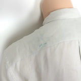 Vince Long Sleeve Linen Button Down Shirt Pumice Rock Size Medium