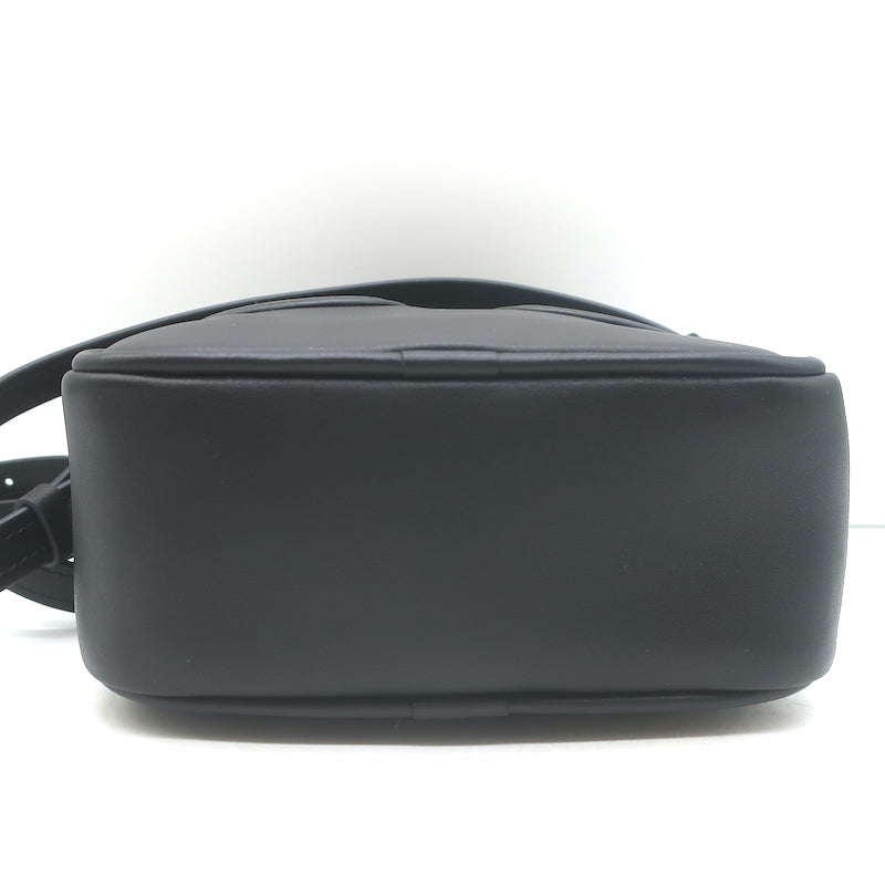Courreges Loop Tote Bag Black Leather Small Crossbody NEW