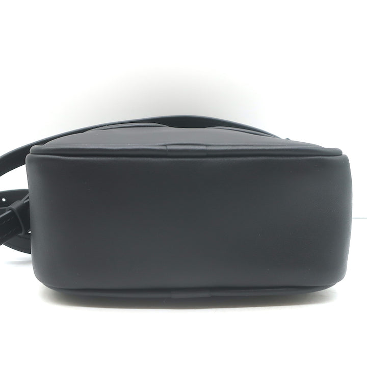 Courreges Loop Tote Bag Black Leather Small Crossbody NEW