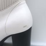 Gianvito Rossi Martis Platform Combat Boots White Leather Size 37.5