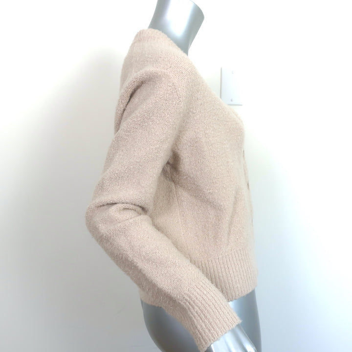 Jenni Kayne Boyfriend Cardigan Oatmeal Merino Wool Boucle Knit Size Small