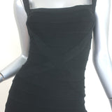 Herve Leger Faith Flared Mini Bandage Dress Black Size Extra Small