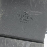 Valentino Rockstud Braided Rope Slide Sandals Black Size 38