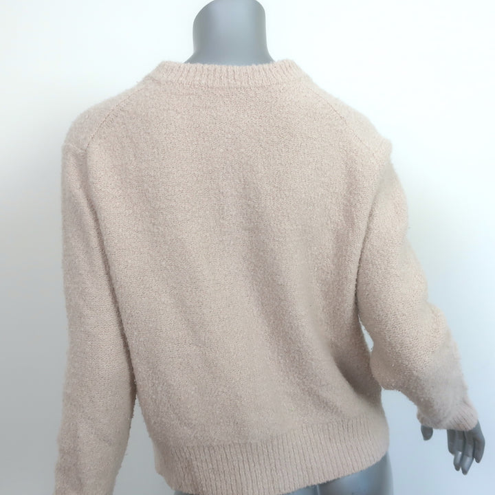 Jenni Kayne Boyfriend Cardigan Oatmeal Merino Wool Boucle Knit Size Small