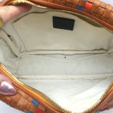 Clare V. Marisol Woven Crossbody Bag Brown Checked Leather