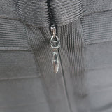 Herve Leger Faith Flared Mini Bandage Dress Black Size Extra Small