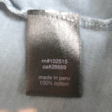 John Varvatos Waylon Snap Front Henley Shirt Blue Burnout Jersey Size Large