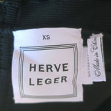 Herve Leger Faith Flared Mini Bandage Dress Black Size Extra Small