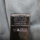 John Varvatos Waylon Snap Front Henley Shirt Blue Burnout Jersey Size Large