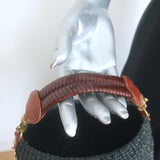 Clare V. Pot De Miel Woven Straw Basket Tote Black