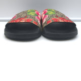 Gucci GG Blooms Pursuit Pool Slide Sandals Brown/Multi Monogram Canvas Size 38