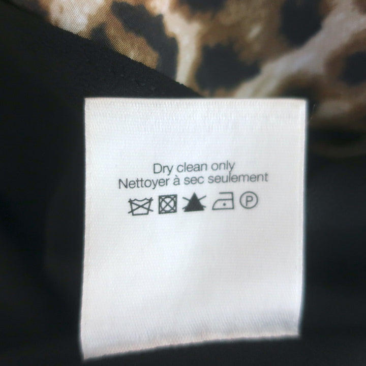 Veronica Beard Ari Leopard Print Ruched Skirt Brown Stretch Silk Size 10
