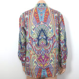 Etro Paisley Print Linen Button Down Shirt Size Large