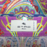 Etro Paisley Print Linen Button Down Shirt Size Large