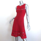 Herve Leger Audrina Cutout Fit & Flare Bandage Dress Red Size Extra Small