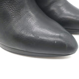 Lanvin Metal-Heel Platform Booties Black Leather Size 40