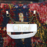 Chloe Tapestry Wrap Jacket Multicolor Cotton-Blend Size 36