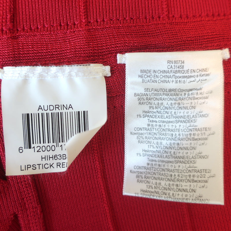 Herve Leger Audrina Cutout Fit &amp; Flare Bandage Dress Red Size Extra Small