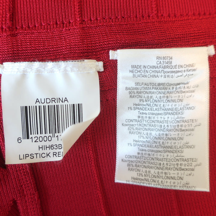 Herve Leger Audrina Cutout Fit &amp; Flare Bandage Dress Red Size Extra Small
