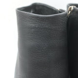 Lanvin Metal-Heel Platform Booties Black Leather Size 40