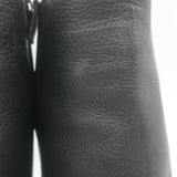 Lanvin Metal-Heel Platform Booties Black Leather Size 40