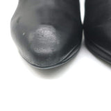 Lanvin Metal-Heel Platform Booties Black Leather Size 40