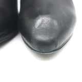 Lanvin Metal-Heel Platform Booties Black Leather Size 40